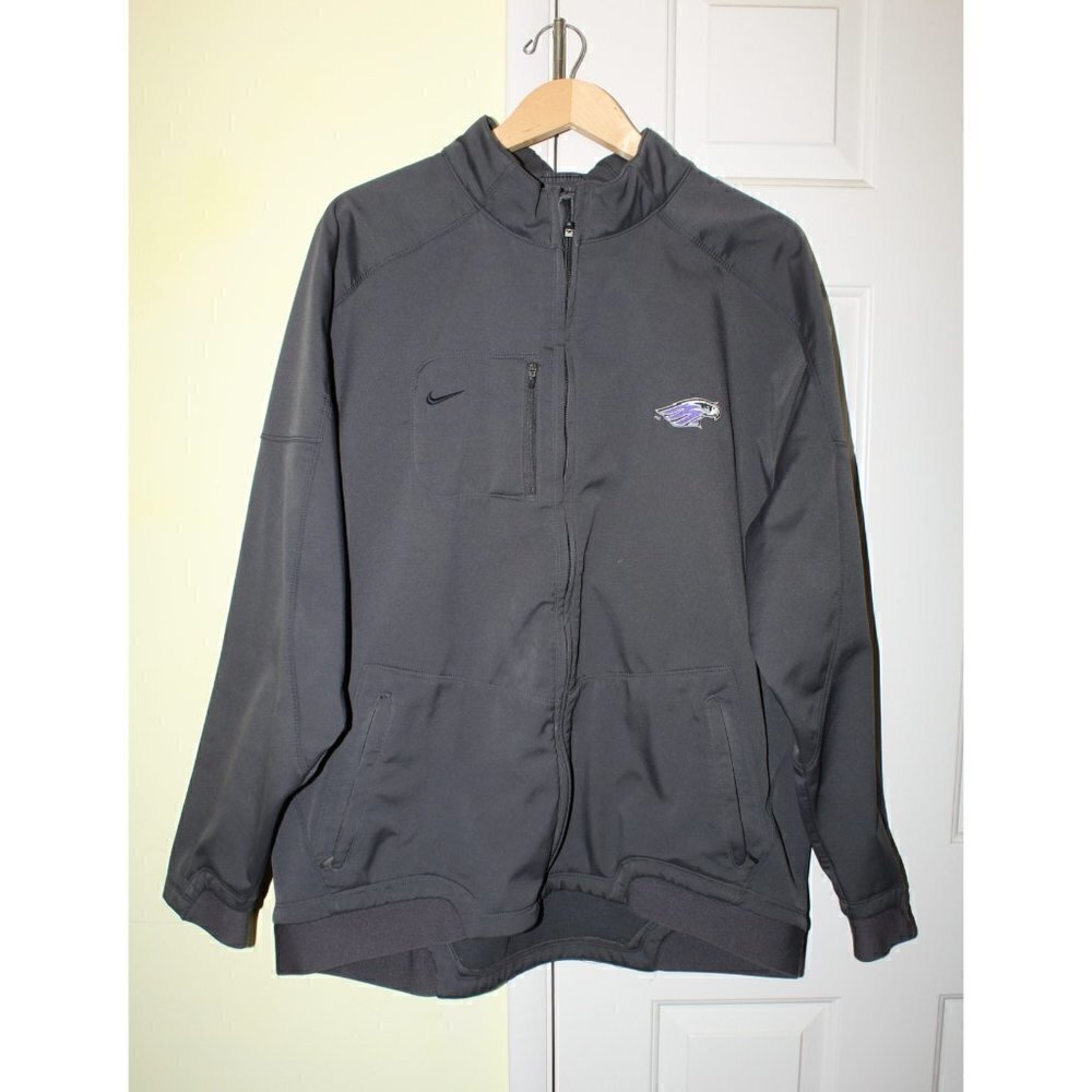 Nike LSW Warhawk Football Fleece Lined Men's Grey Jacket Size XXL Long Sleeves